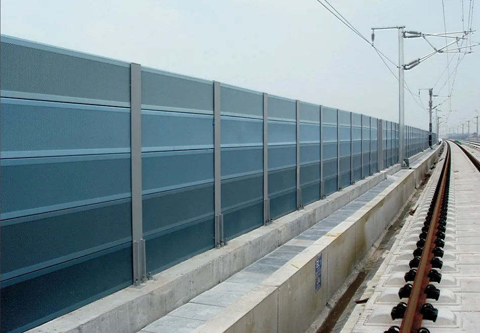 HSR Noise Barrier High-Speed Railway Sound Barrier Wall with Galvanized Steel and Transparent PMMA Panels for Train Noise Reduction